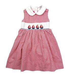 Claire & Charlie Hand Smocked Nautical Dress